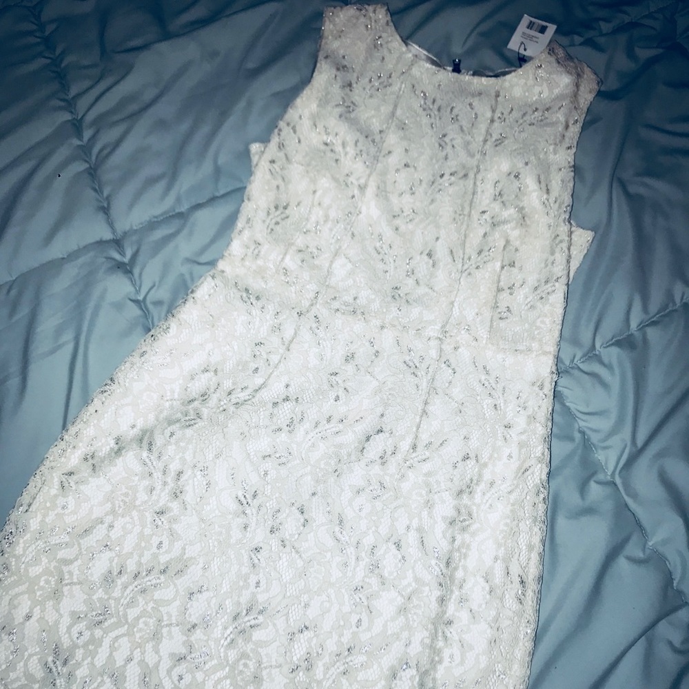NWT TAHARI Special Occasion White Lace Dress